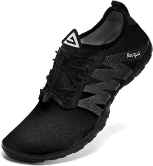 Racqua Men's Women's Water Shoes Quick Dry Aqua Shoes Lightweight Barefoot Swim Beach Shoes