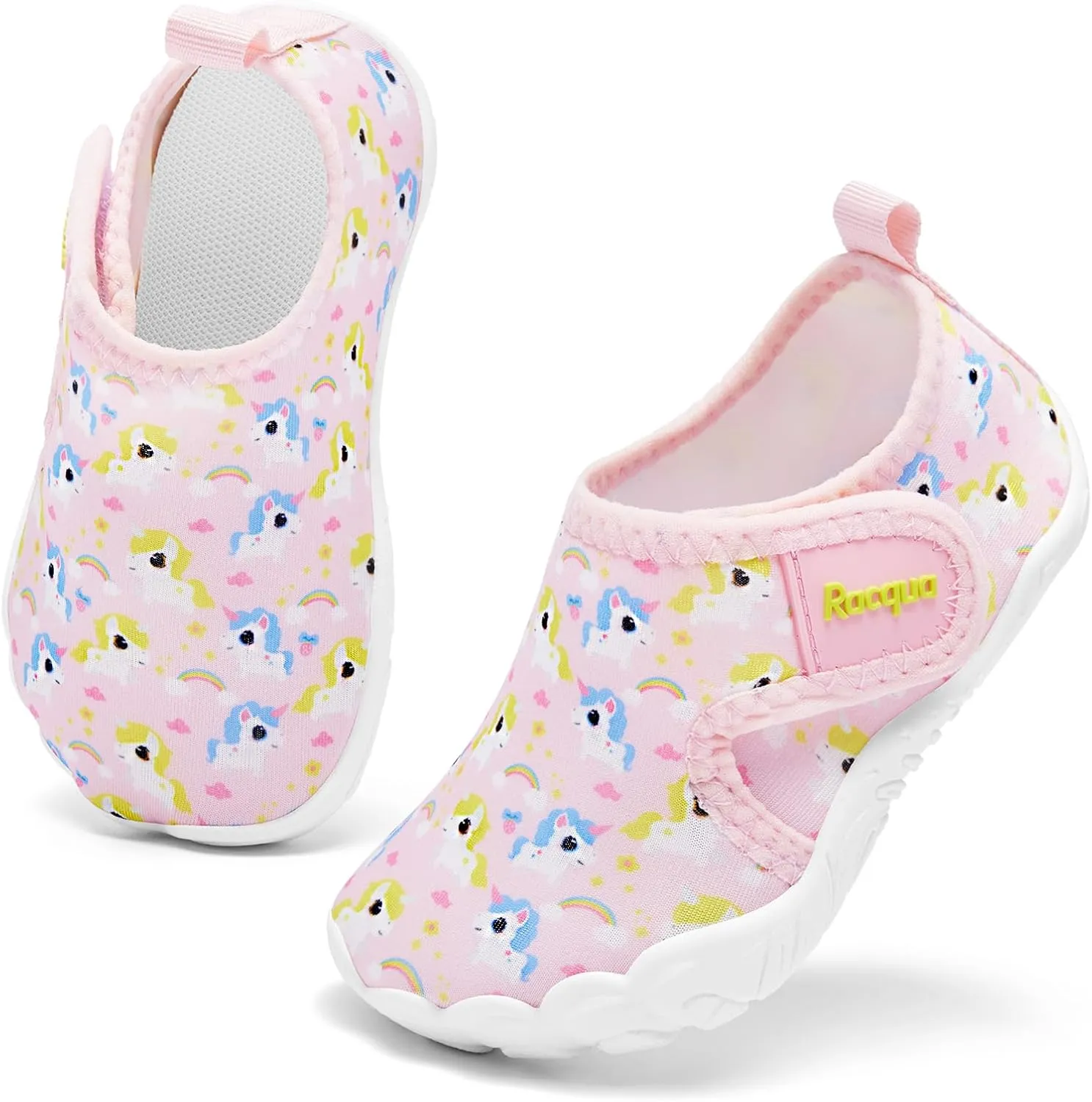 Racqua Toddler Boys Girls Water Shoes Slip-On Quick Dry Aqua Kids Shoes Lightweight Breathable Swim Shoes(Toddler/Little Kid)