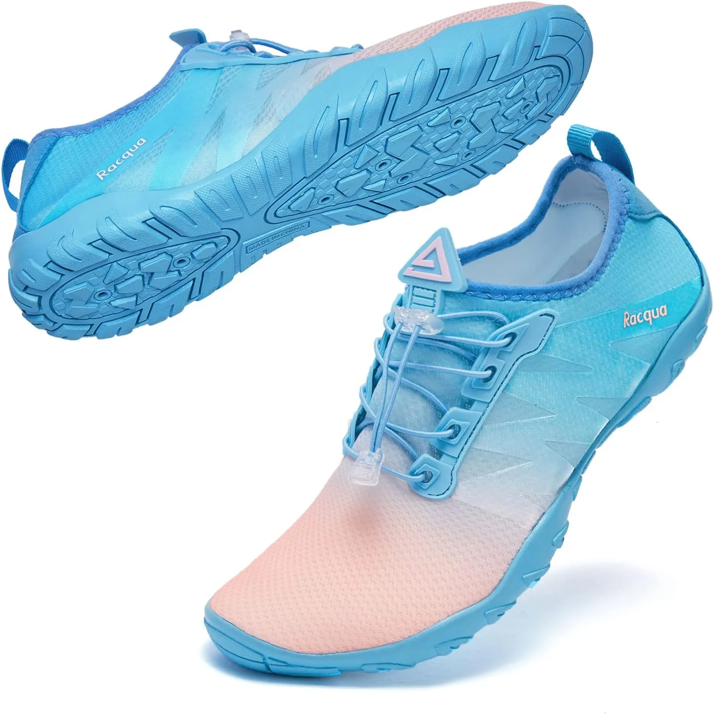 Racqua Water Shoes Men Women Quick Dry Gradient Colors Barefoot Aqua Athletic Sports Swim Surf Beach Shoes