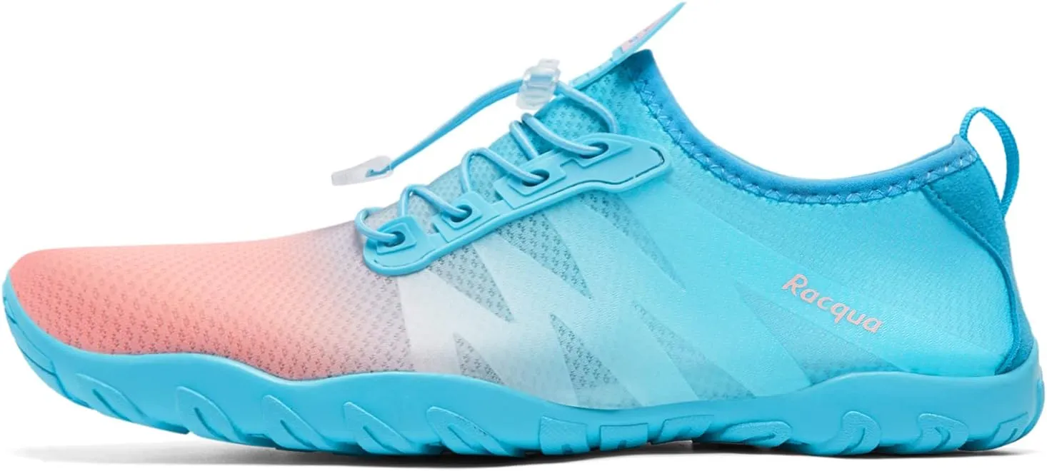 Racqua Water Shoes Men Women Quick Dry Gradient Colors Barefoot Aqua Athletic Sports Swim Surf Beach Shoes