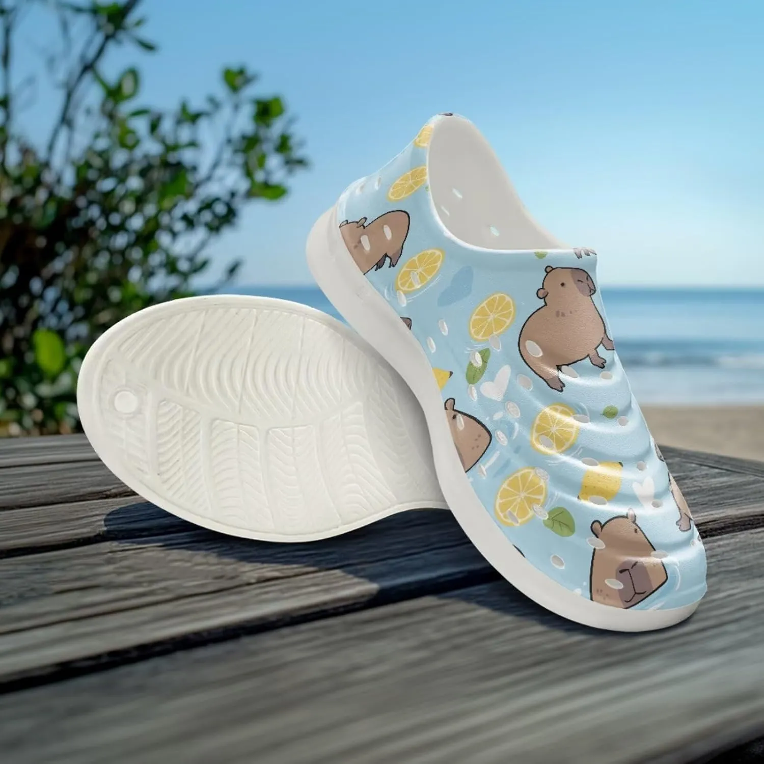 Red Ladybug Print Girls Slip on Sneakers Quick Dry Water Shoes Lightweight Ladybug Sandals for Pool Beach Swim