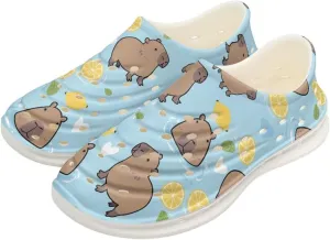 Red Ladybug Print Girls Slip on Sneakers Quick Dry Water Shoes Lightweight Ladybug Sandals for Pool Beach Swim