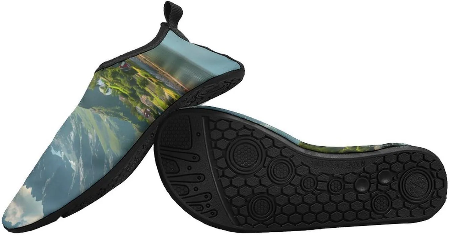 _Reine Village Lofoten Islands Norway Water Sports Barefoot Shoes Quick-Dry Swim Shoes Slip-on for Sports Beach Pool