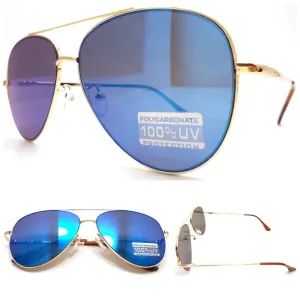 Revo Flat Lens Aviators- Blue