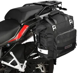 Rhinowalk Motorcycle Saddlebag Waterproof Motor Luggage Pack Quick Release Motorbike Side Bag 20L Fits Most Adventure and Sports Bike Motorcycle Racks(Black, 1 Pack)