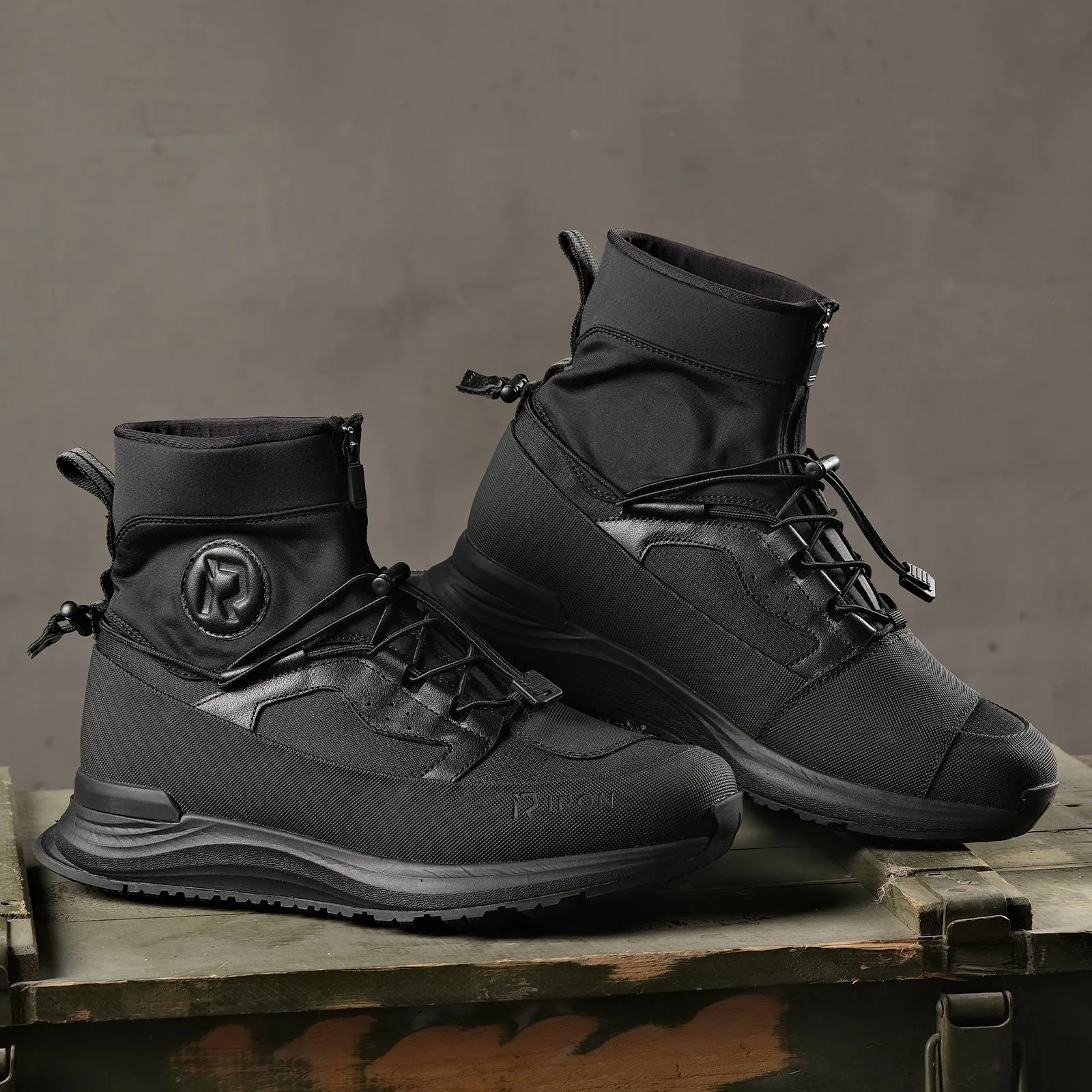 RIDEIRON Breathable Lightweight High-top Protective Riding Sneaker | MS6006