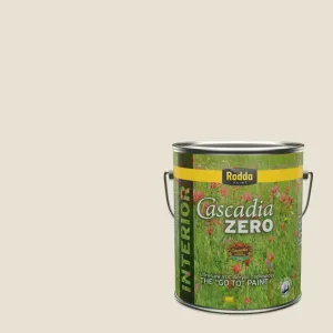 Rodda Paint CASCADIA ZERO Interior Flat Paint & Primer in One, 1-Gallon, White Elephant