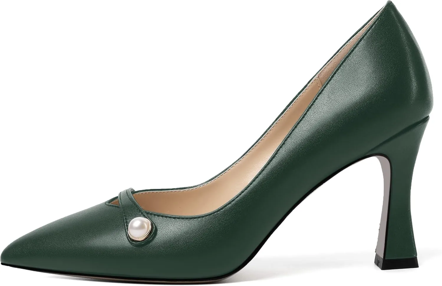 ROSERWISH Womens Slip On Elegant Wedding Fashion Pointed Toe Matte Stiletto High Heel Pumps Dress Shoes 3.5 Inch