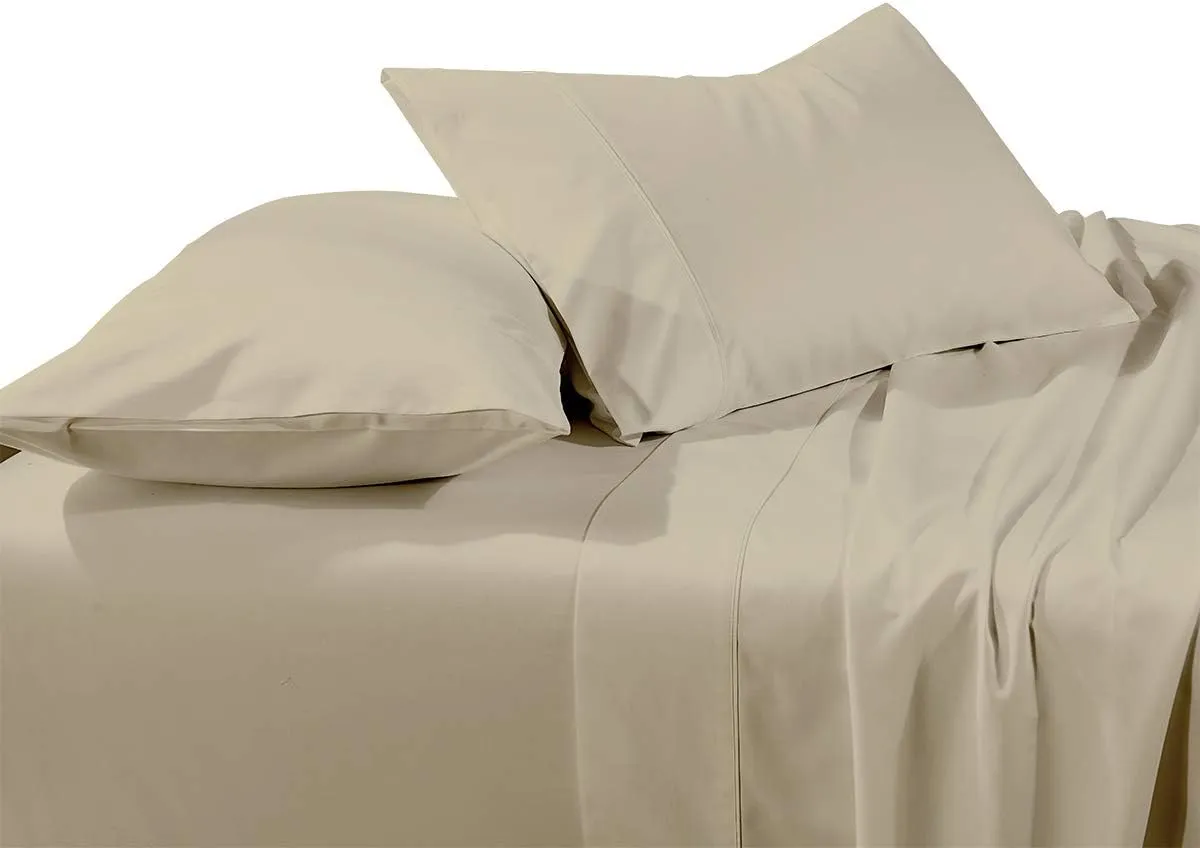 Royal Tradition compared to Royal Hotel Collection Solid Beige Brushed Microfiber California King Size Bed Sheet Set
