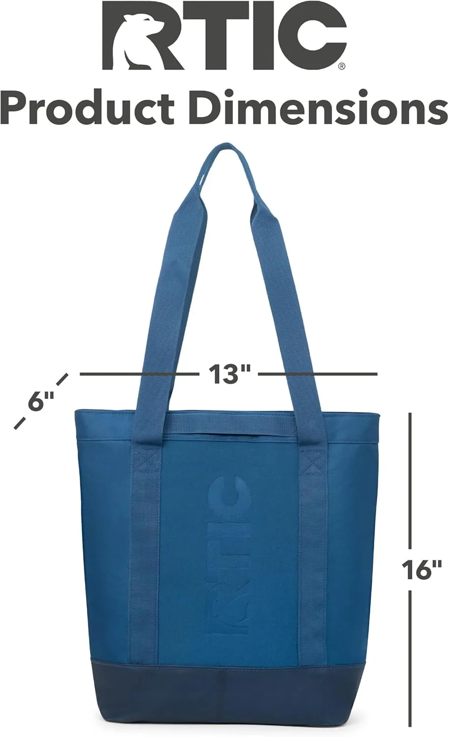 RTIC Everyday Insulated Slim Tote Cooler Bag, Waterproof for Beach, Grocery, Shopping, Fits 4 Wine Bottles or 24 Cans, 15L