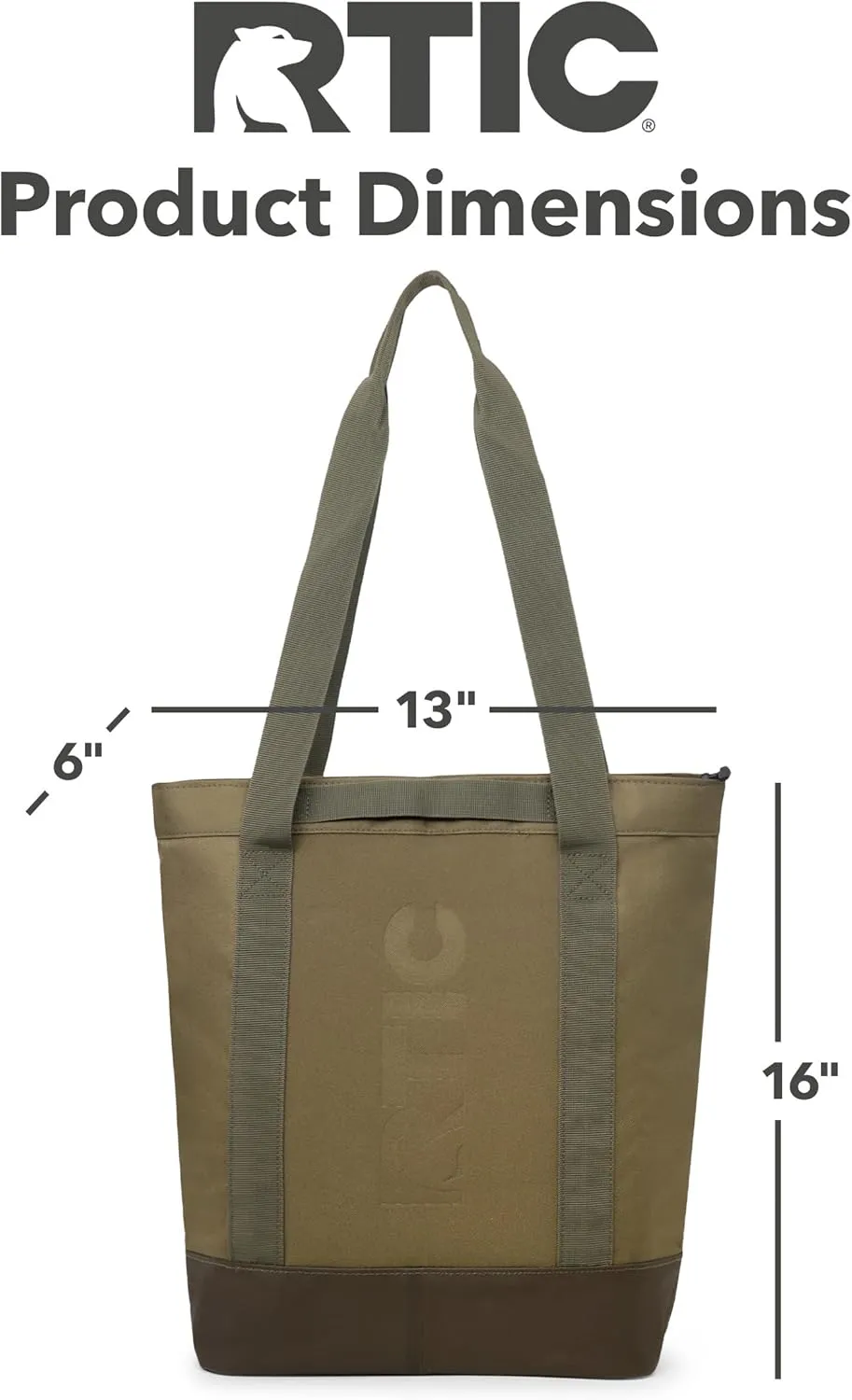 RTIC Everyday Insulated Slim Tote Cooler Bag, Waterproof for Beach, Grocery, Shopping, Fits 4 Wine Bottles or 24 Cans, 15L