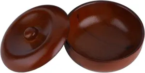 Rubber Wood Shaving Soap Bowl | Secure Grip Texture for Cream & Soap | Foaming Shaving Bowl with Cover for Men/Travel/Barber Tools | Sturdy & Lightweight