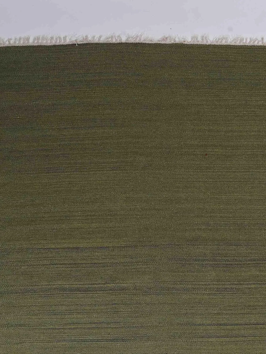 Rugsotic Carpets Hand Woven Flat Weave Kilim Wool ECO-Friendly Area Rugs - 8'x8', Square Shape, Olive Color, Solid Plain Design, Low Pile Handmade Area Rugs for Living Room, Bed Room (D00111)
