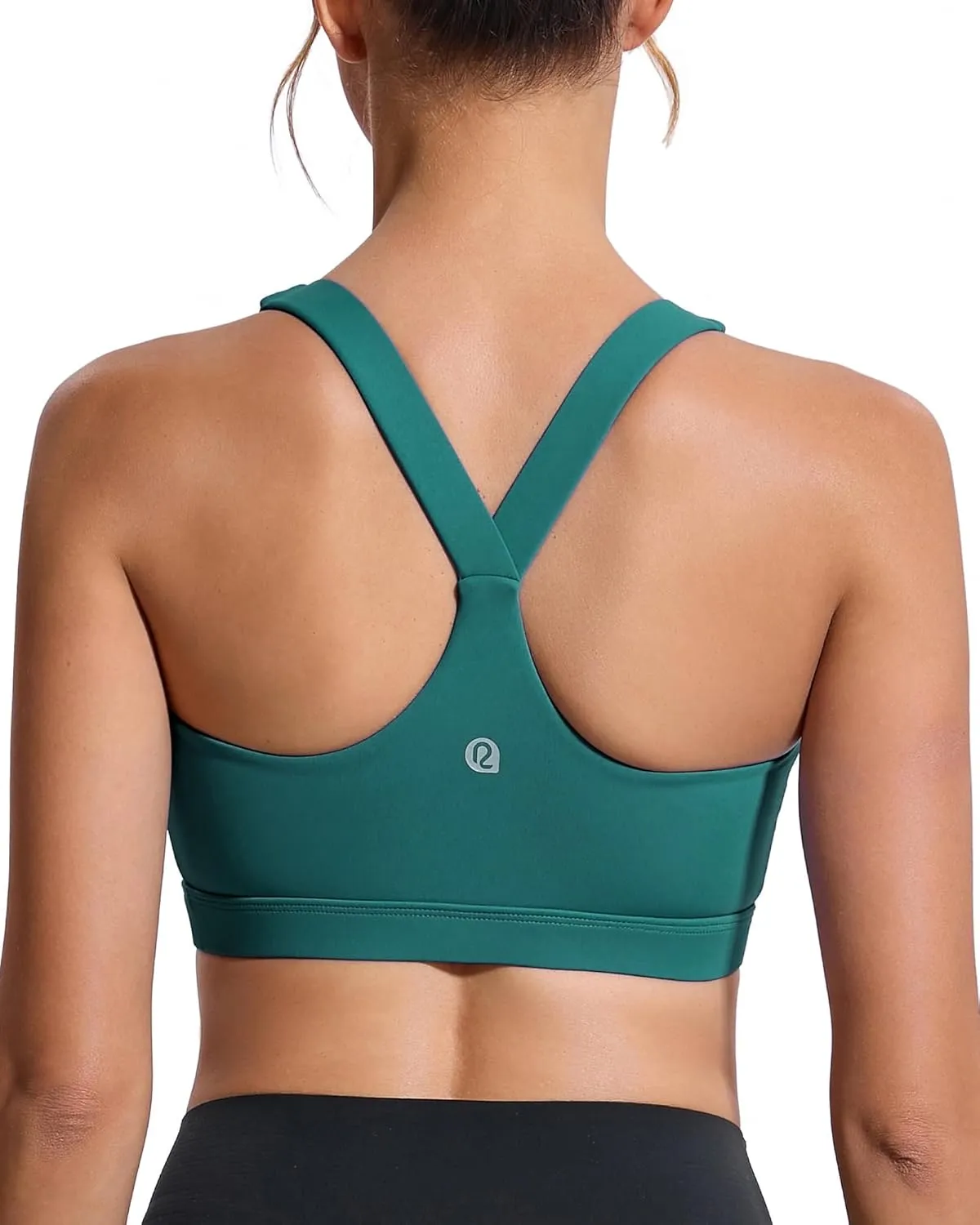 RUNNING GIRL High Impact Sports Bras for Women,Racerback Running Bra Workout Crop Tank Tops Longline Sports Bra Push up