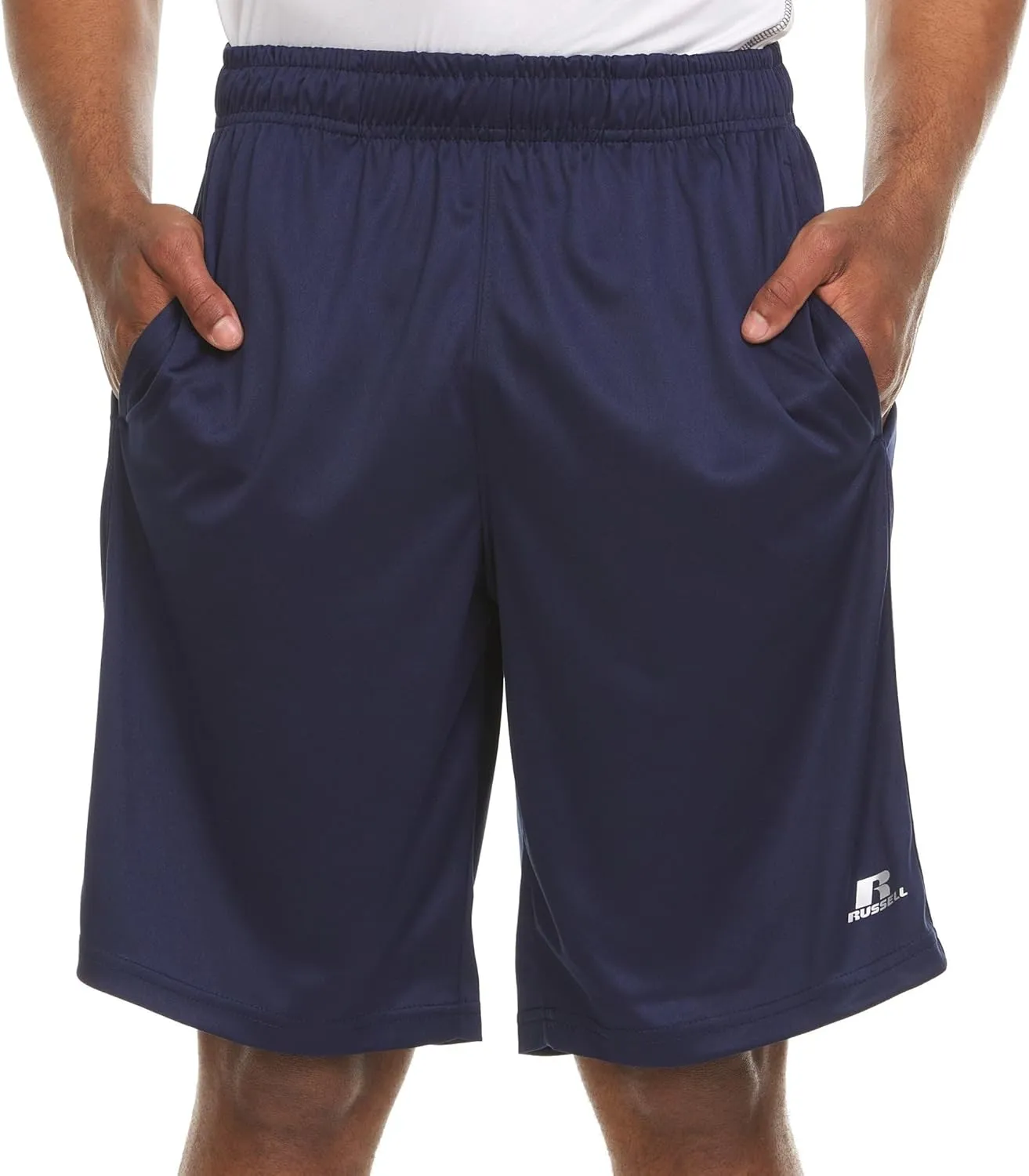 Russell Athletic Mens Performance Athletic Running Shorts Quick Dry Workout Shorts with Pockets and Elastic Waistband 10"