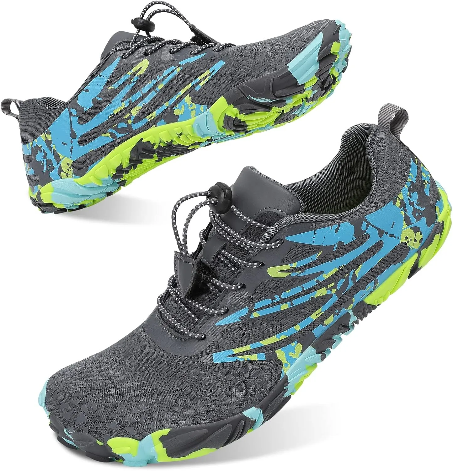 Scurtain Unisex Mens Womens Athletic Hiking Water Shoes Quick Dry Barefoot Aqua Shoes Swim Shoes Beach Shoes with Drainage