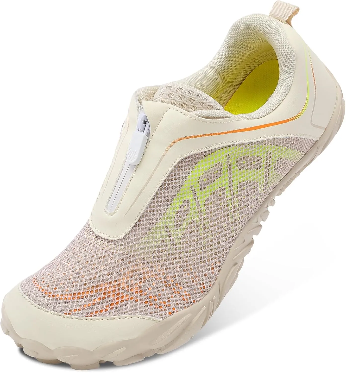 Scurtain Unisex Mens Womens Water Shoes Athletic Sports Aqua Shoes Barefoot Hiking Water Shoes Quick Dry Yoga Pool Swim Surf Beach Walking Shoes with Zipper