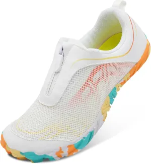 Scurtain Unisex Mens Womens Water Shoes Athletic Sports Aqua Shoes Barefoot Hiking Water Shoes Quick Dry Yoga Pool Swim Surf Beach Walking Shoes with Zipper