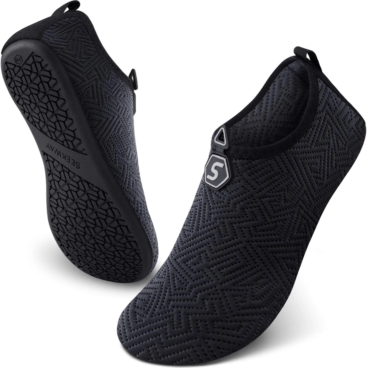 SEEKWAY Water Shoes Quick-Dry Aqua Socks Barefoot Slip-on for Beach Pool Swim River Yoga Lake Surf Women Men SK001