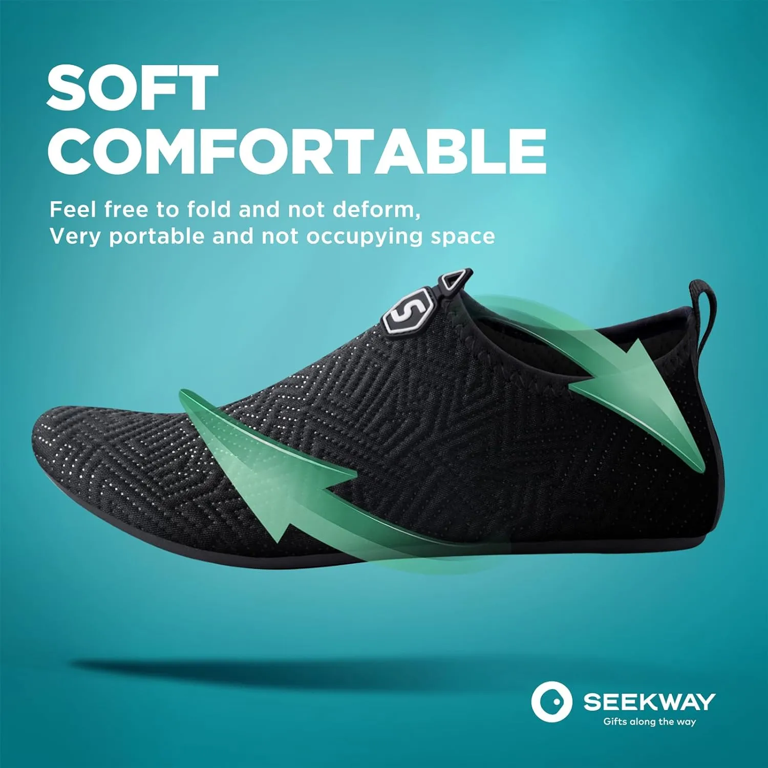 SEEKWAY Water Shoes Quick-Dry Aqua Socks Barefoot Slip-on for Beach Pool Swim River Yoga Lake Surf Women Men SK001