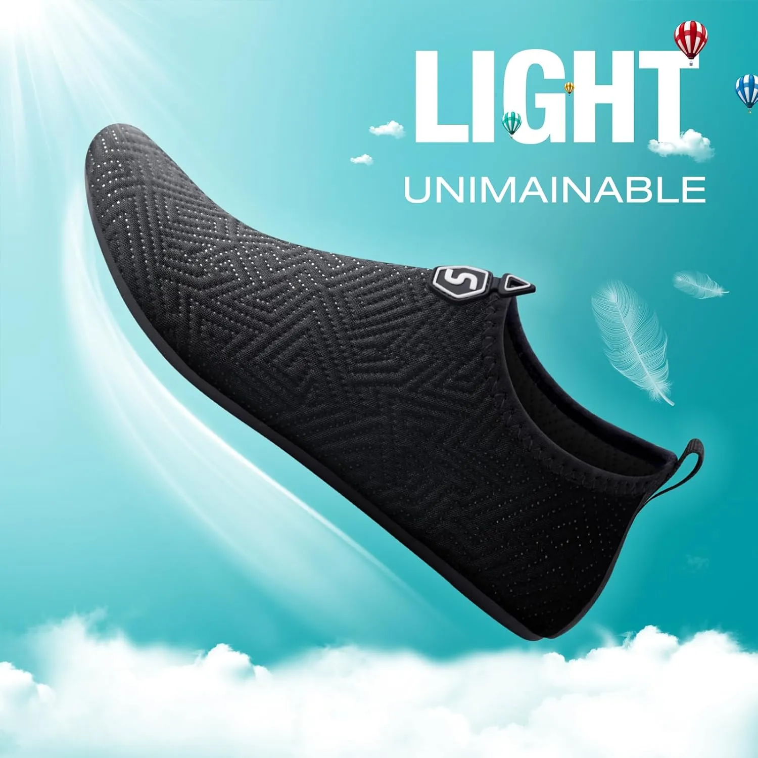 SEEKWAY Water Shoes Quick-Dry Aqua Socks Barefoot Slip-on for Beach Pool Swim River Yoga Lake Surf Women Men SK001