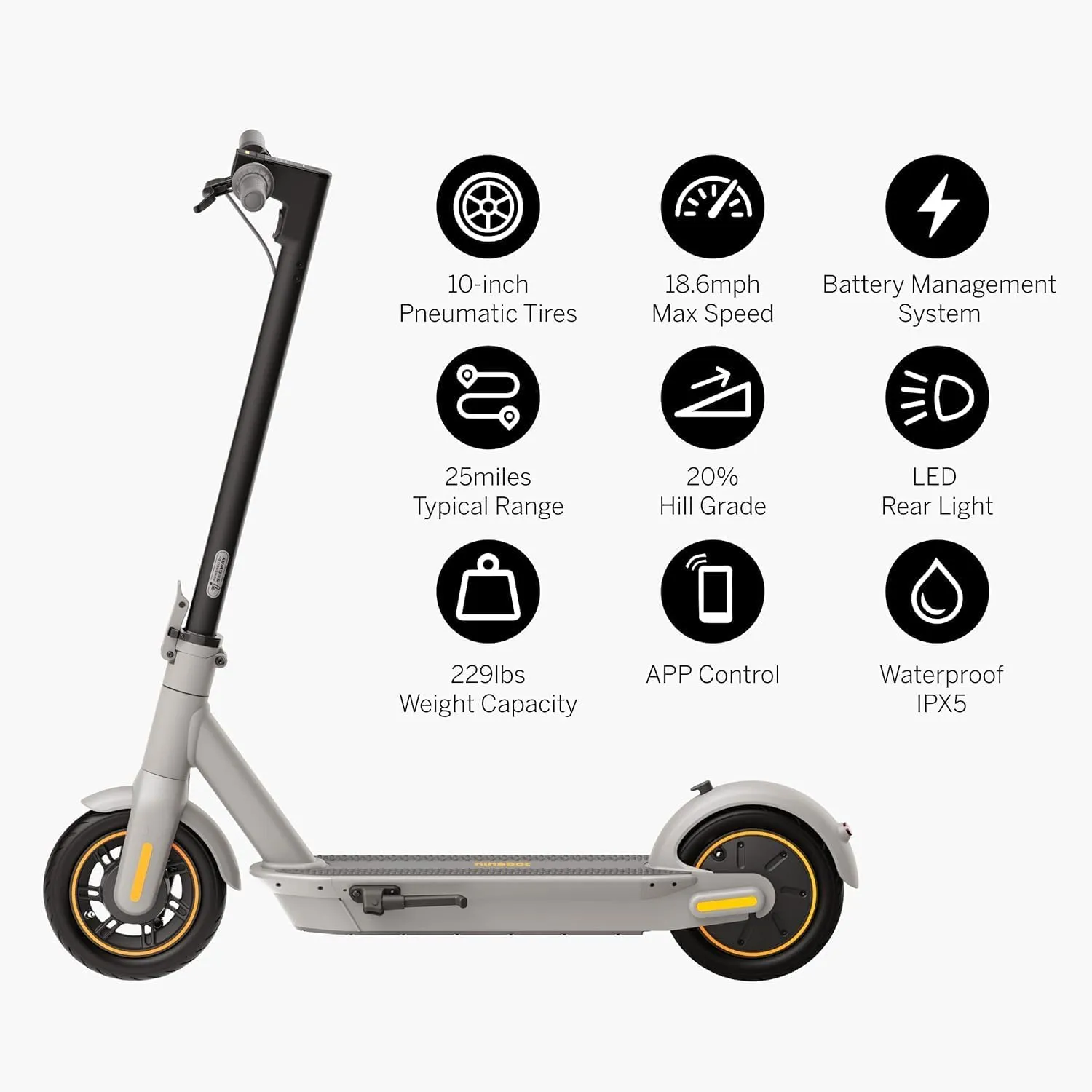 Segway Ninebot MAX Electric Kick Scooter w/Powerful Motor, Long Miles Range, 18.6 & 22mph Top Speed, Dual Suspension (MAX G2 Only), Scooter for Adults UL-2271 2272 Certified