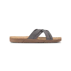 Shangies Women #1 Jute Sandal – Black Stripes