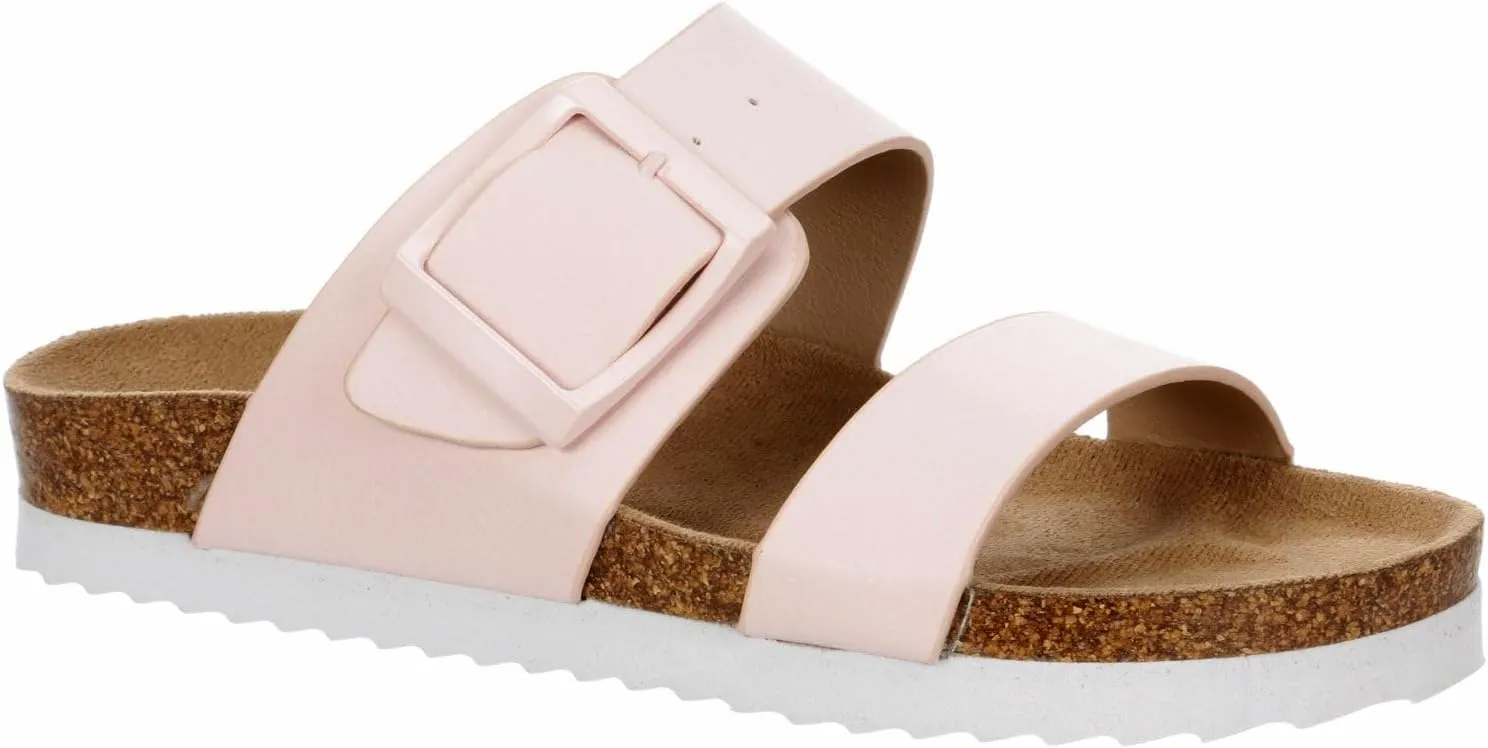 Shelby - Women's Casual Slip-On Dual-Strap Footbed Sandals