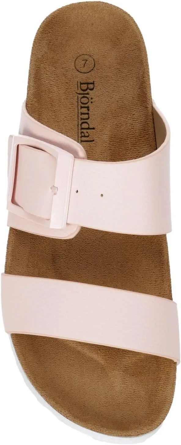 Shelby - Women's Casual Slip-On Dual-Strap Footbed Sandals