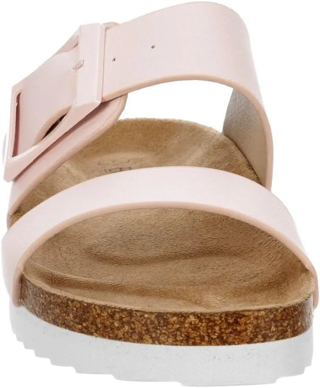 Shelby - Women's Casual Slip-On Dual-Strap Footbed Sandals