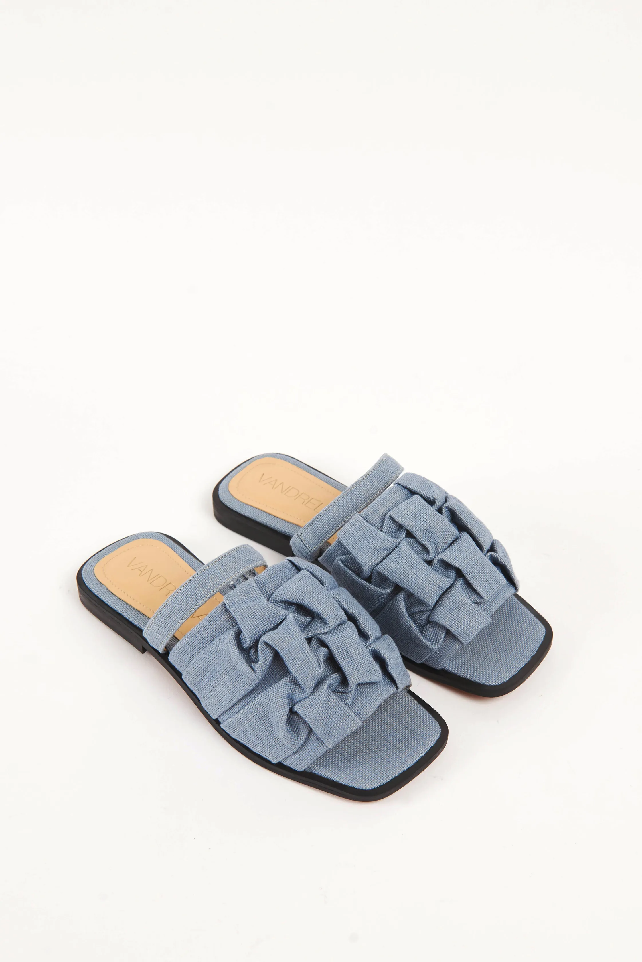 Simone Sandal, Powder Blue Linen