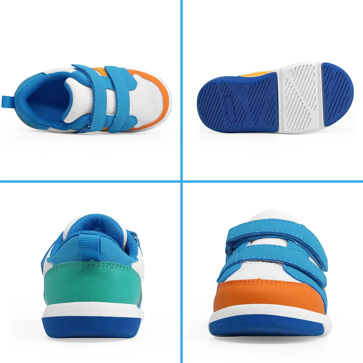 SKYWHEEL Toddler Boys Girls Tennis Shoes Kids Slip On Barefoot Shoes Wide Casual Walking Running Sneakers for Little Kids