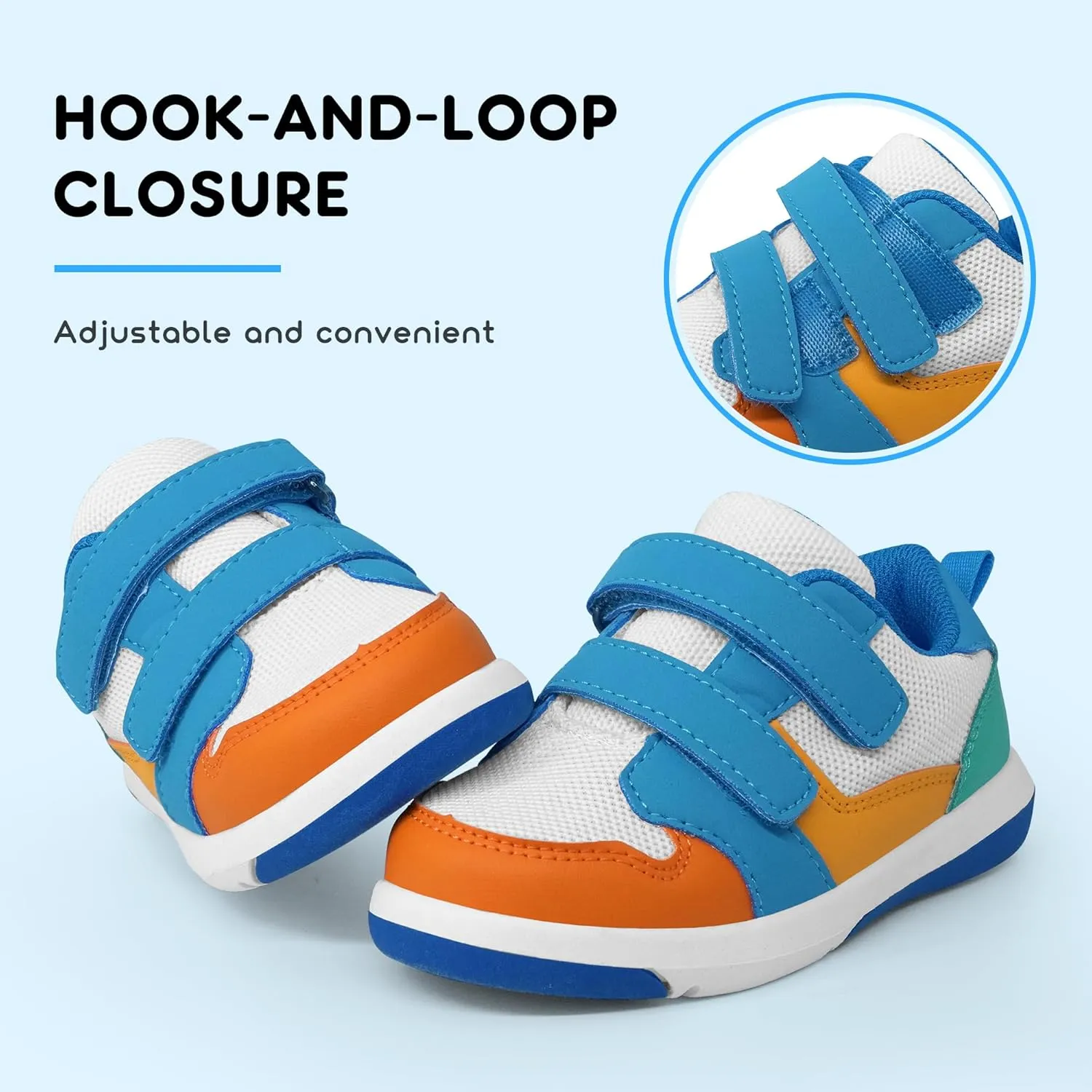 SKYWHEEL Toddler Boys Girls Tennis Shoes Kids Slip On Barefoot Shoes Wide Casual Walking Running Sneakers for Little Kids