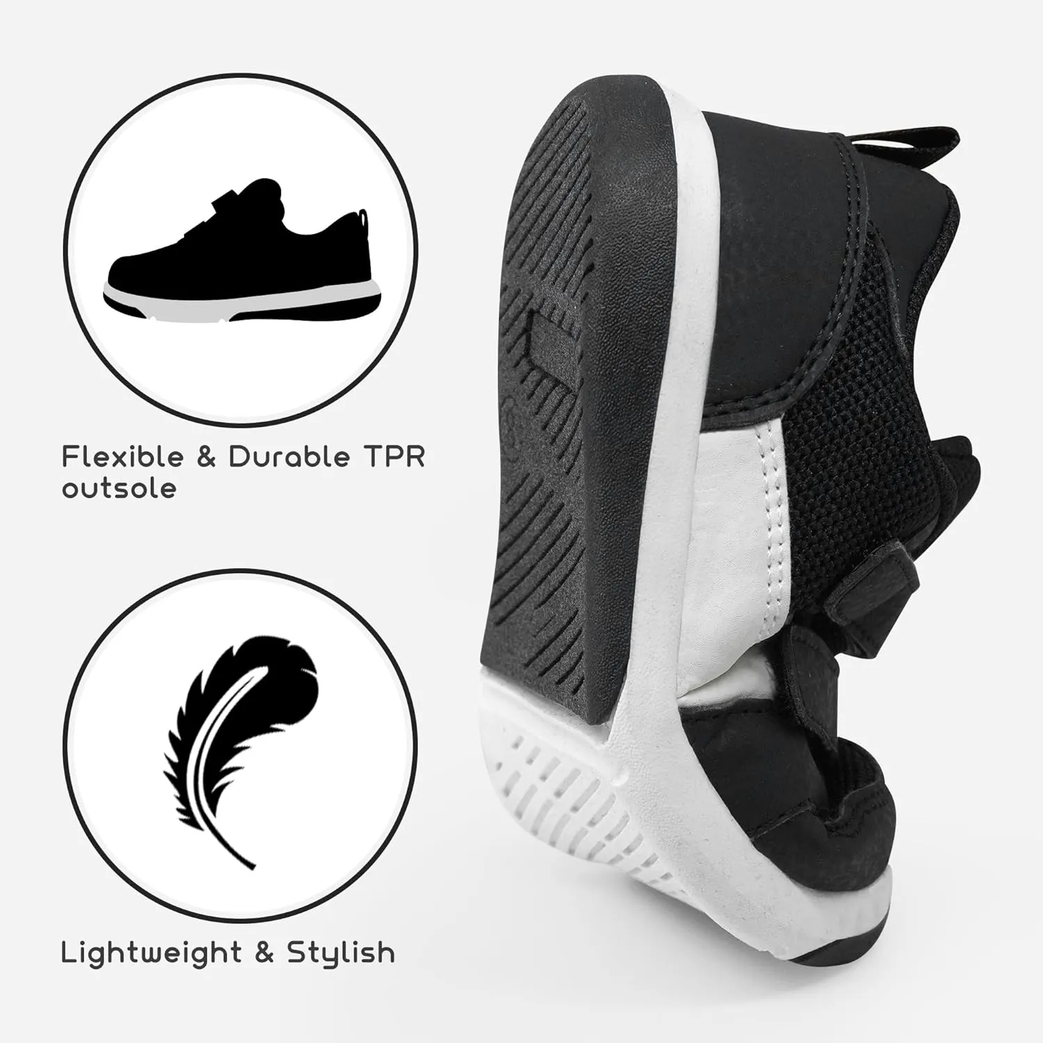 SKYWHEEL Toddler Boys Girls Tennis Shoes Kids Slip On Barefoot Shoes Wide Casual Walking Running Sneakers for Little Kids