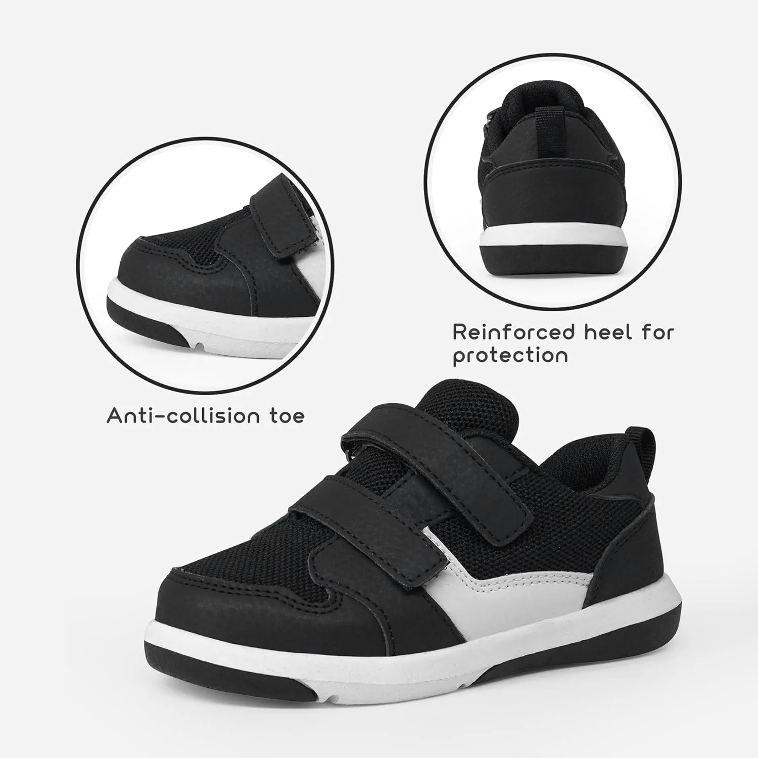 SKYWHEEL Toddler Boys Girls Tennis Shoes Kids Slip On Barefoot Shoes Wide Casual Walking Running Sneakers for Little Kids