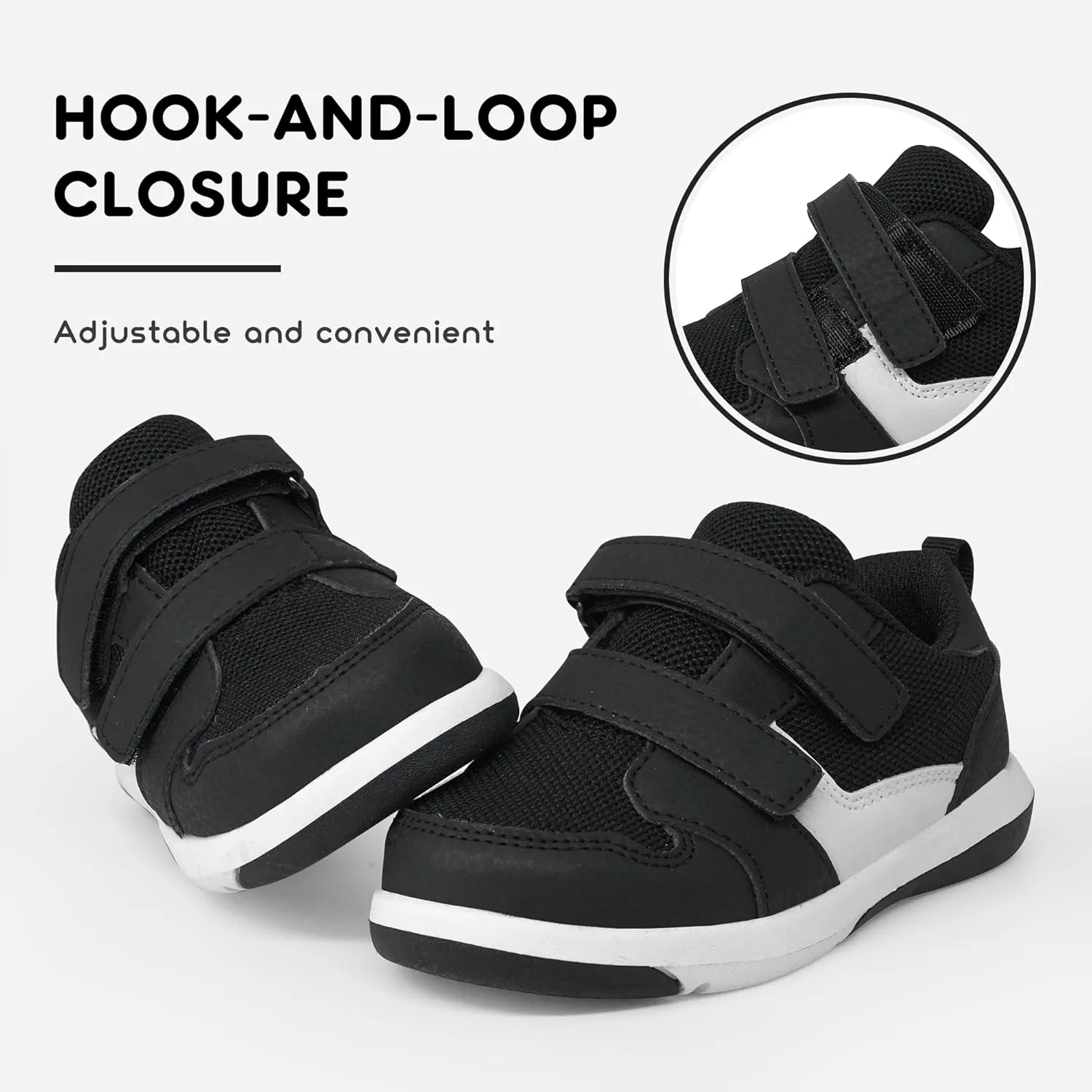 SKYWHEEL Toddler Boys Girls Tennis Shoes Kids Slip On Barefoot Shoes Wide Casual Walking Running Sneakers for Little Kids