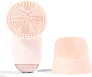 SoniGlow, Pink, Silicone Facial Skin Cleansing Brush, Electric, Vibrating, Scrubber, Hygienic, Exfoliation, Massage, Refresh, Smooth, Blackheads, Pores, Waterproof, Rechargeable, Makeup Removal