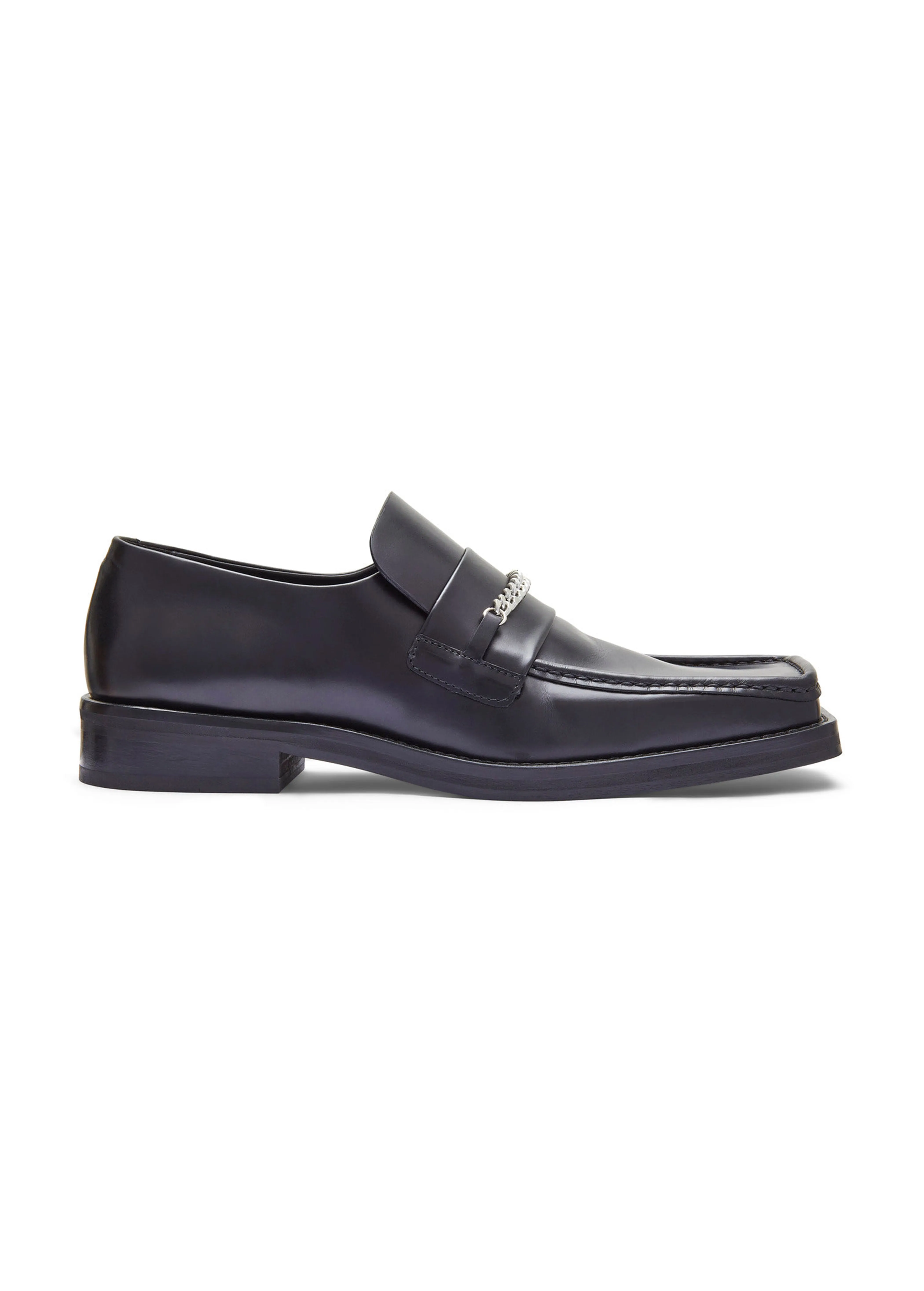 SQUARE TOE LOAFER MENS in BLACK