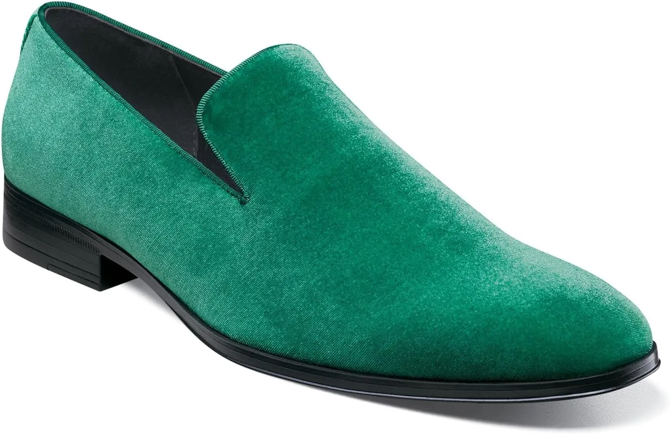 STACY ADAMS Men's Savian Velour Slip-on Loafer