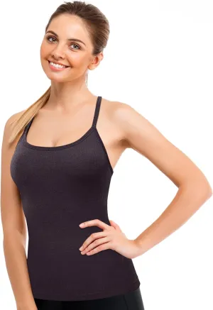 Stan Athletics- Women's Tank Top, Gym Tank Top for Women, Workout Tops with Built-in Bra for Women Ladies Sports Tank Top, Yoga Tops for Women (Racerback Tank Top, Small, Dark Purple)