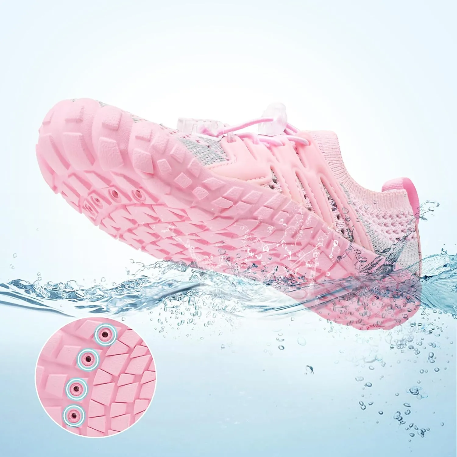 Stelle Water Shoes for Women Men Barefoot Shoes with Adjustable Laces Adult Quick-Dry Aqua Sock for Beach Swim Pool Hiking