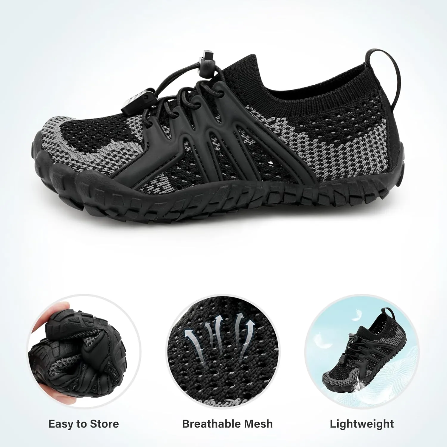 Stelle Water Shoes for Women Men Barefoot Shoes with Adjustable Laces Adult Quick-Dry Aqua Sock for Beach Swim Pool Hiking