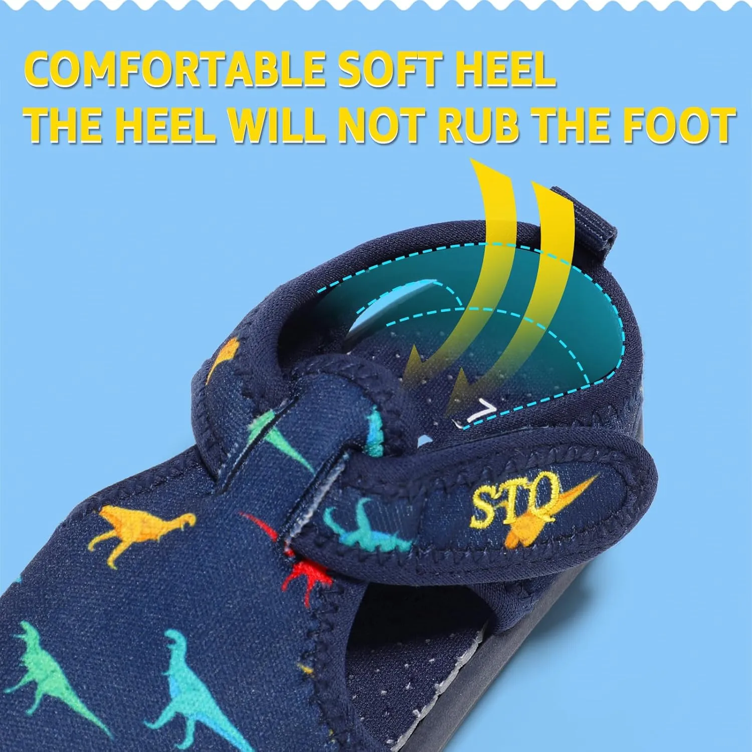 STQ Boys Girls Water Shoes Quick-Dry Slip on Beach Swim Pool Sandals(Toddler/Little Kid)