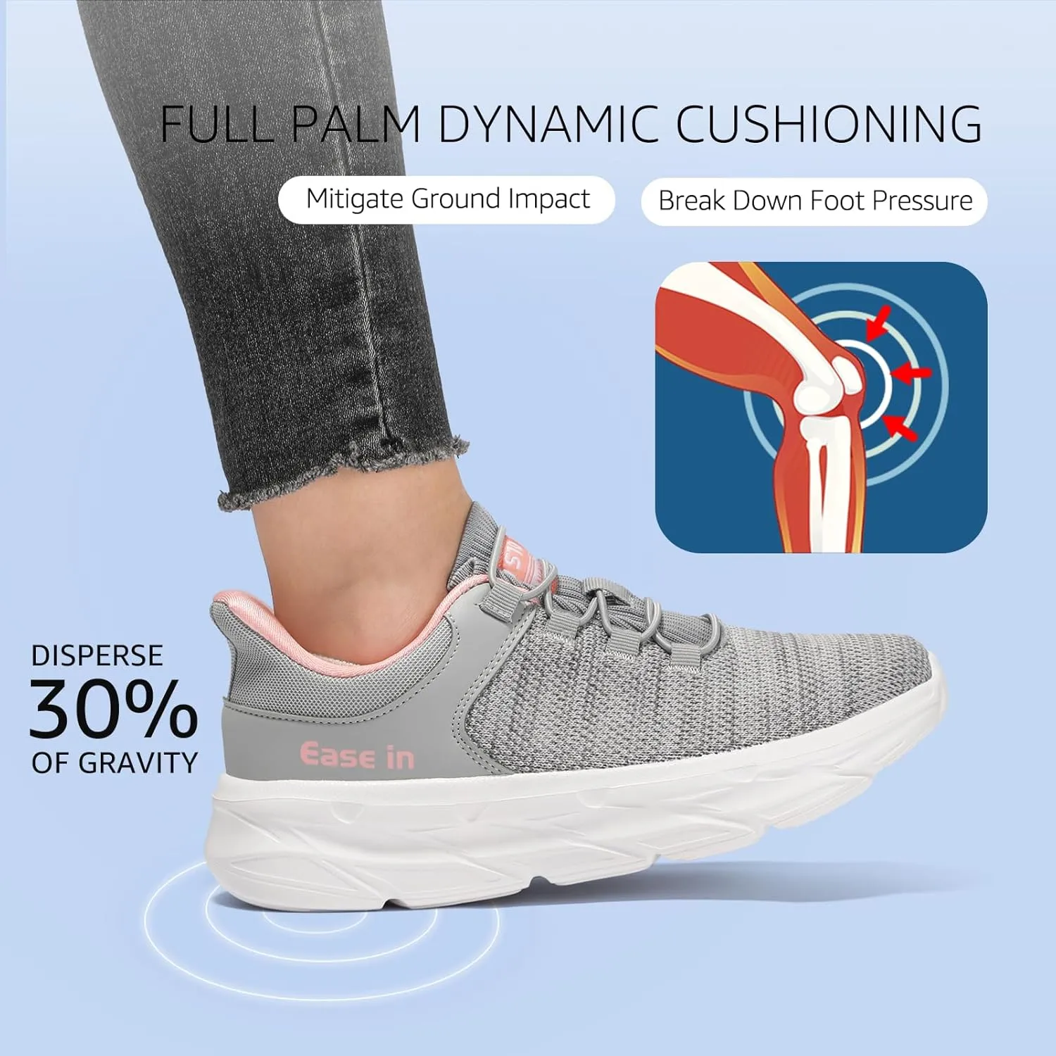 STQ Women Slip on Sneakers Orthopedic Walking Shoes for Pregnant and Busy Mom