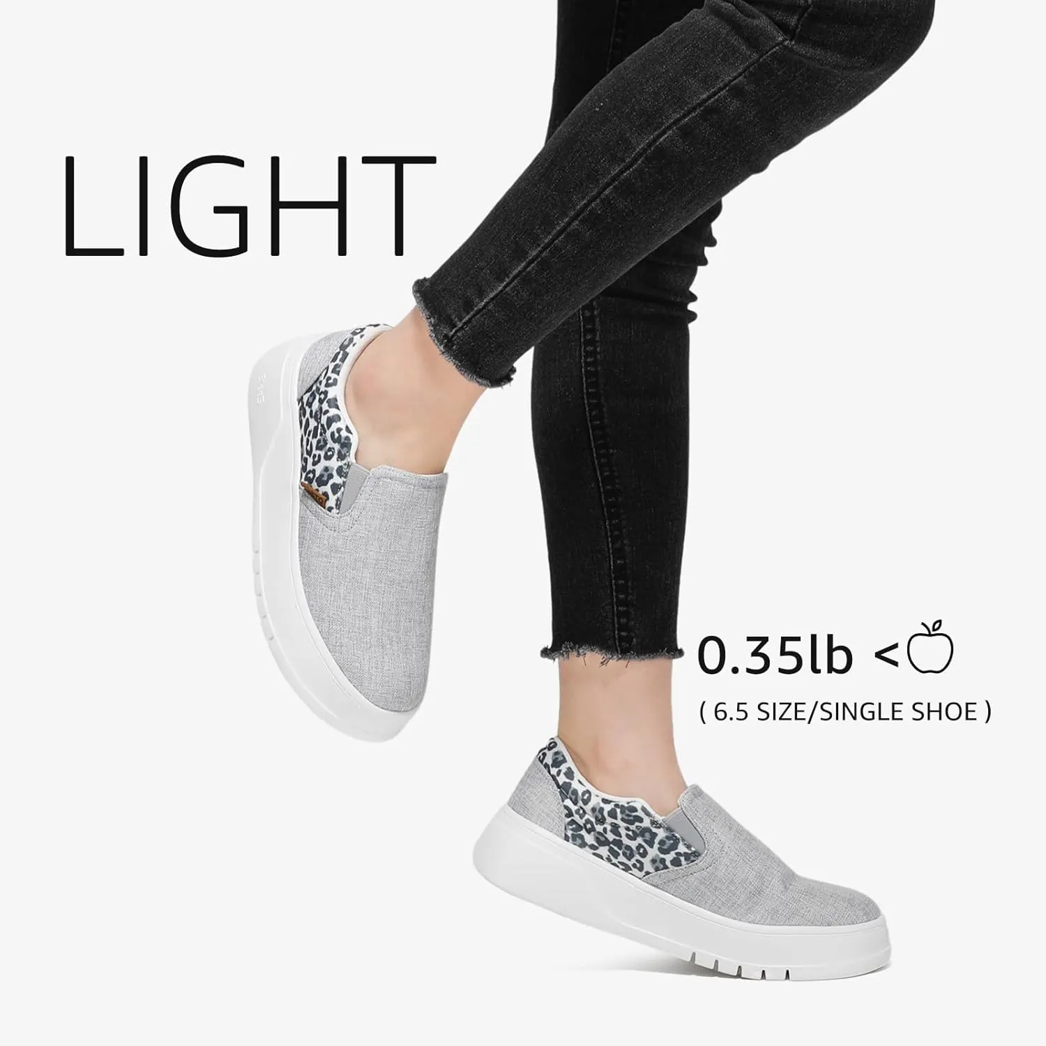 STQ Womens Platform Sneakers Slip On Shoes Comfortable Business Casual Fall Loafers