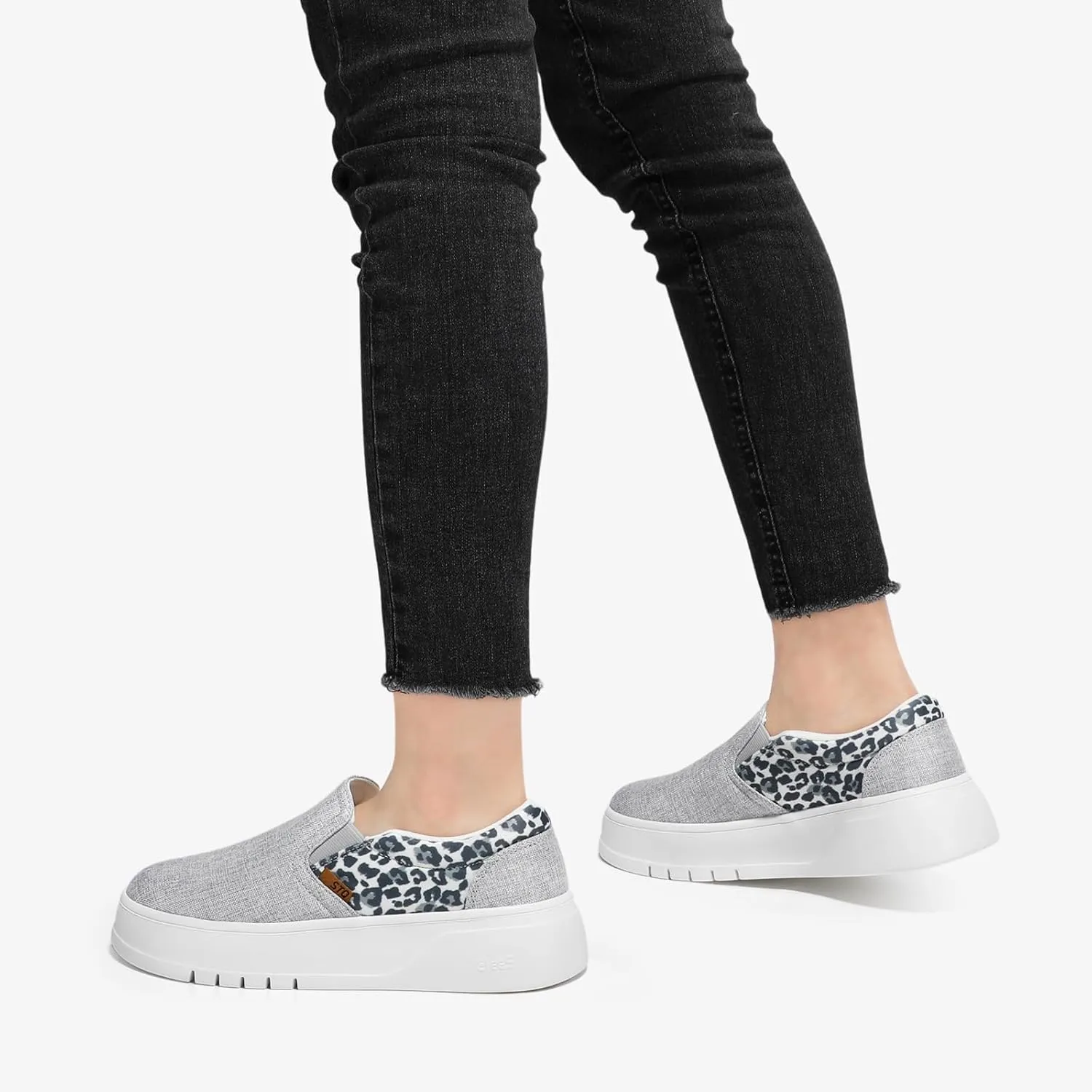 STQ Womens Platform Sneakers Slip On Shoes Comfortable Business Casual Fall Loafers