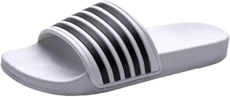 Striped Slides - Quick-Dry, Non-Slip Beach & Shower Sandals, Indoor/Outdoor Use