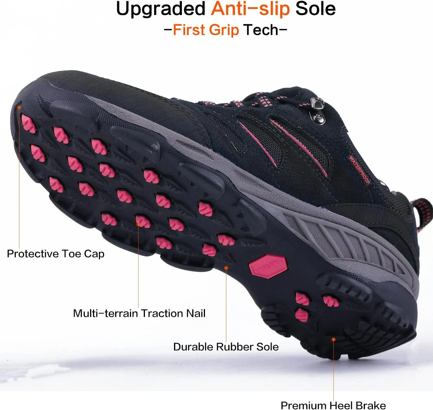 TFO Women's Air Cushion Hiking Shoe Breathable Running Outdoor Sports Trail Trekking Sneaker