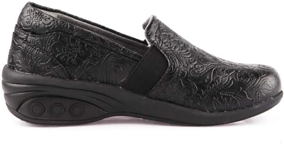 Therafit Annie Women's Slip Resistant Leather Slip On - for Plantar Fasciitis/Foot Pain