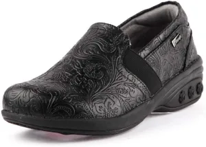 Therafit Annie Women's Slip Resistant Leather Slip On - for Plantar Fasciitis/Foot Pain